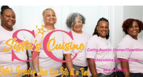 The Sista's Cuisine team — Cathy Austin and crew, spreading love one bite at a time